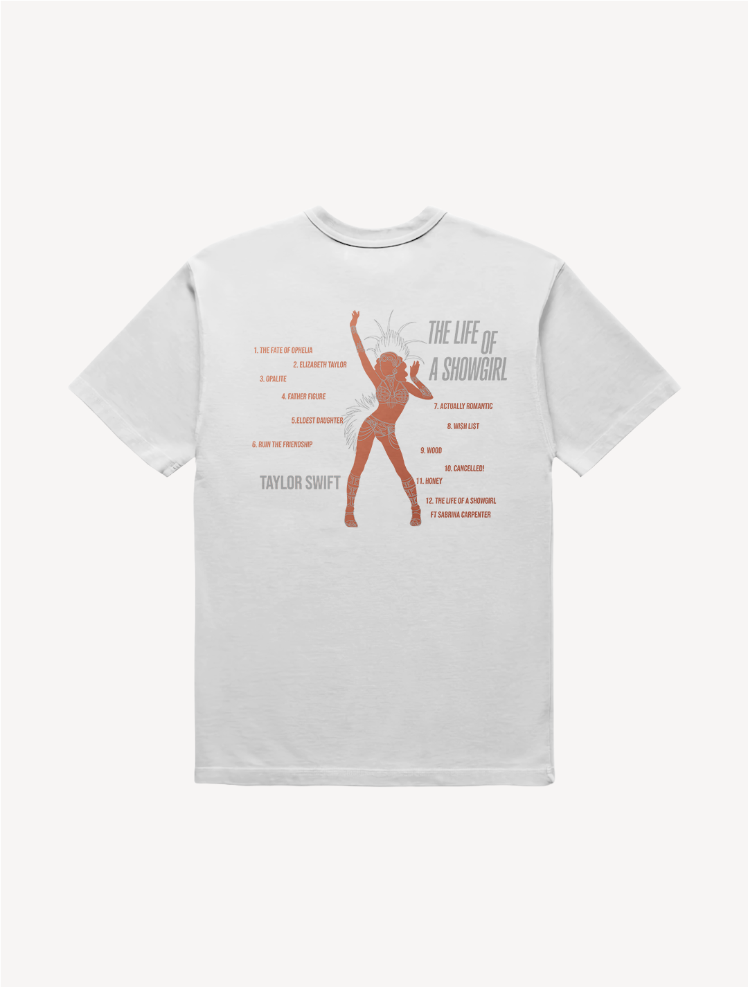 CAMISETA SHOWGIRL TRACKLIST